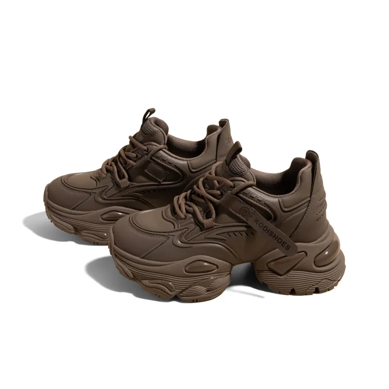 KODI Anti Slip And Wear Resistant Height Increasing Low Top Chunky Sneakers Women's-11