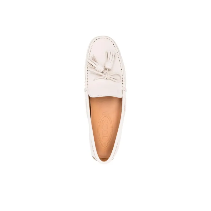 TOD'S Tassel Detailed Almond Toe Loafers Women's-4