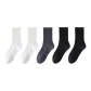 ③ High Elastic Crew Socks Combination (White+White+Dark Gray+Black+Black)