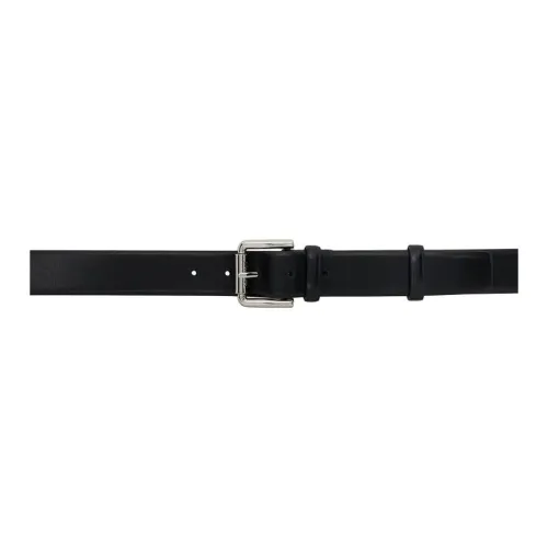 Burberry Calfskin Leather Belts Men's Black Width  4cm