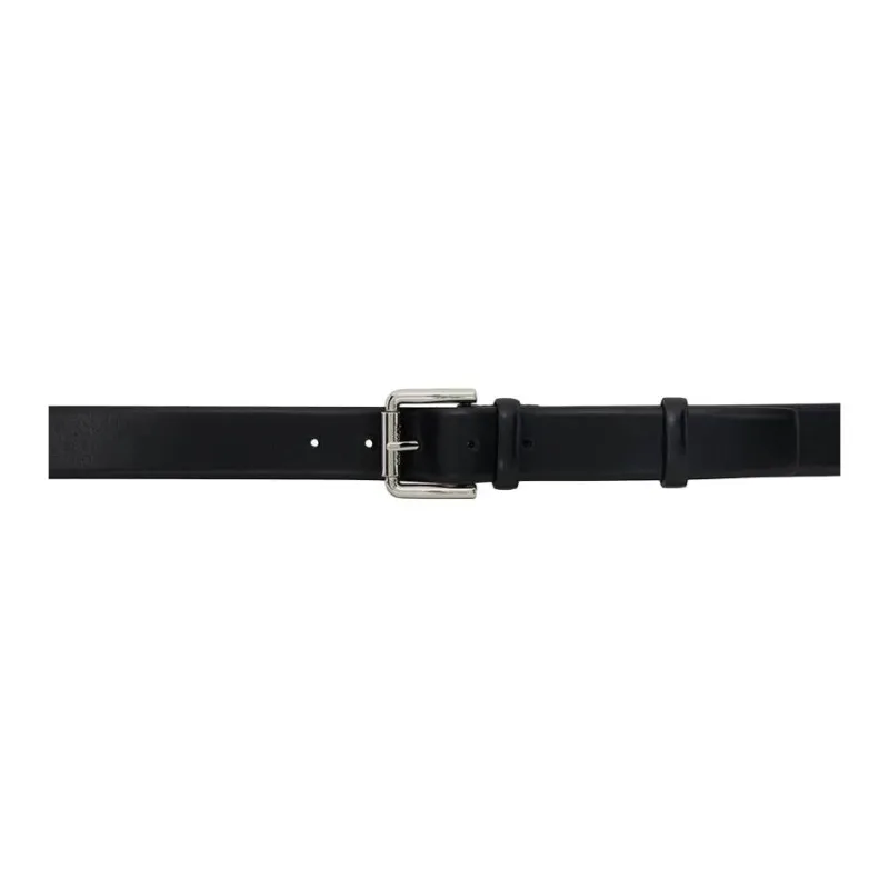 Burberry Calfskin Leather Belts Men's Black Width 4CM-0