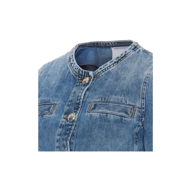 PINKO Crewneck Denim Jacket-3