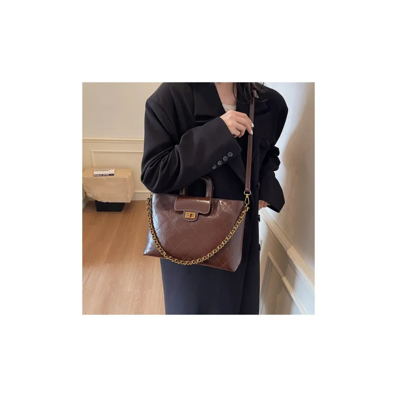 SWIMADE PU Handbag Women's White/Black/Coffee/Brown-11
