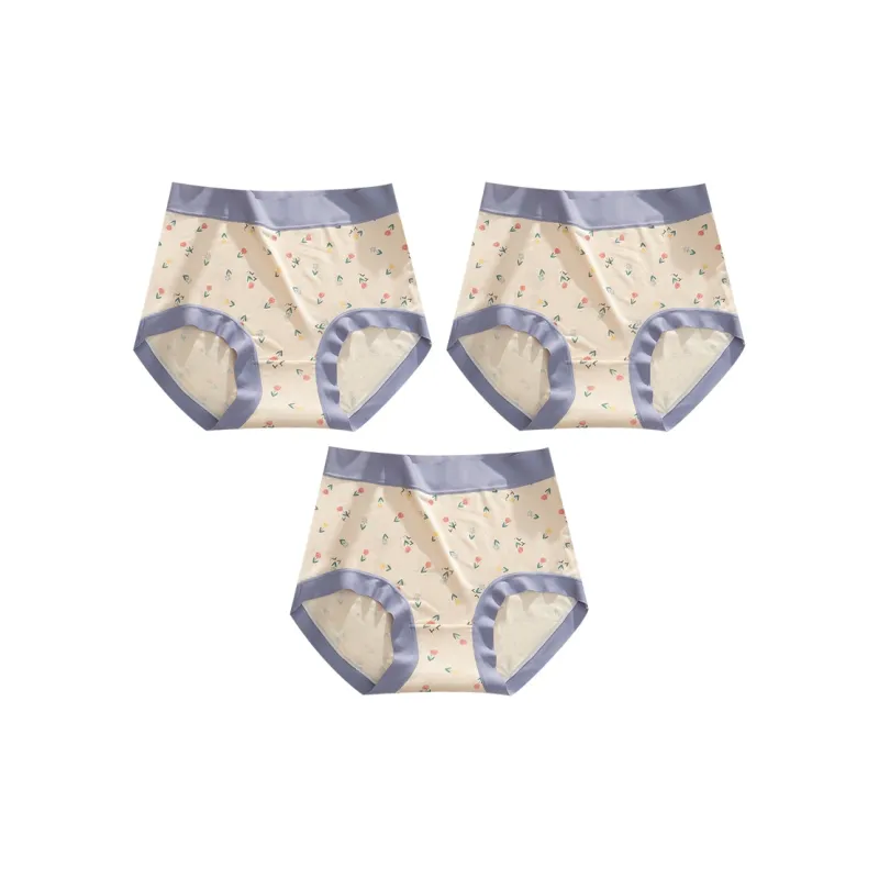 MADALLO Underpants Women's 1 Pack Sky Blue Floral-18