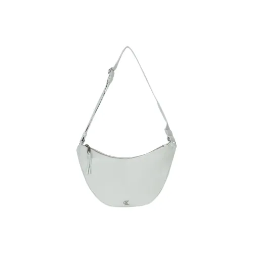 CALVIN KLEIN SS25 Fabric Dumpling Bag, Crossbody Bag Medium Size Women's Light Pea Green