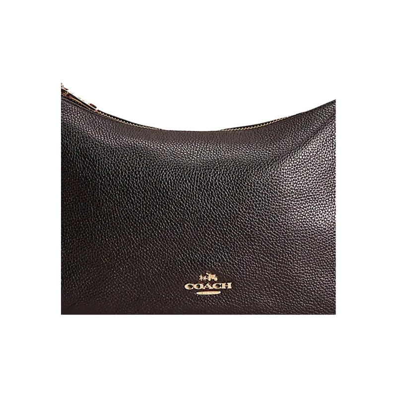 COACH Chelsea Leather Crescent Bag Handbag Shoulder Bag Crossbody Bag Large Size Women's Black-2