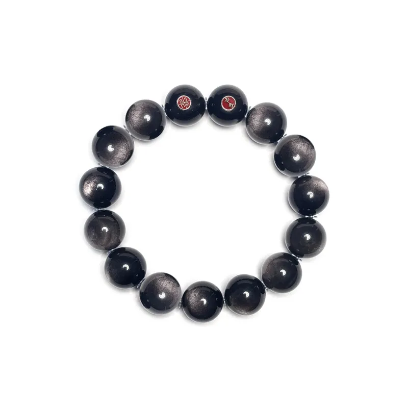 MOUNTAINS AND MANS Obsidian New Chinese Style Good Luck Beaded Bracelet Men's-1