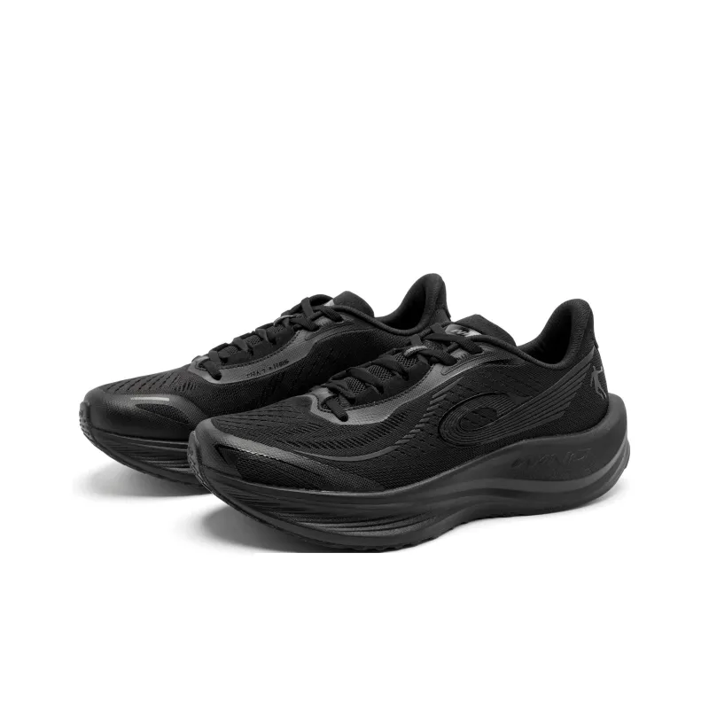 QIAODAN Strong Wind 3TR Running Shoes Men Low Top Black Lightning Gray-2