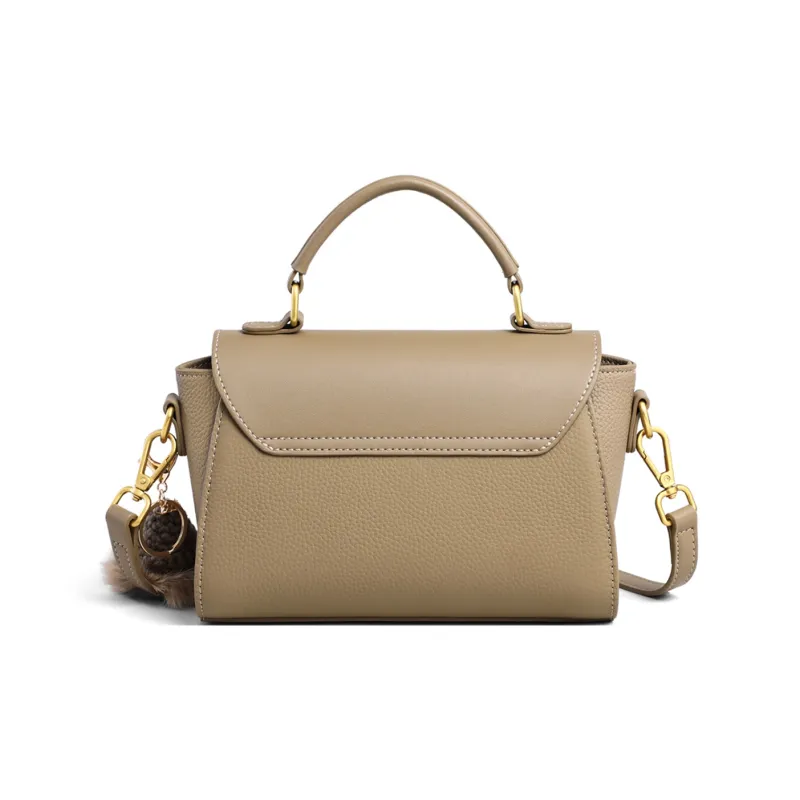 COMELY Cow Leather Shoulder Bag Crossbody Bag Handbag Regular Women's Khaki-2