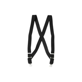 Yohji Yamamoto Nylon Rayon Polyester Rubber Wool Suspenders Unisex Black 4CM