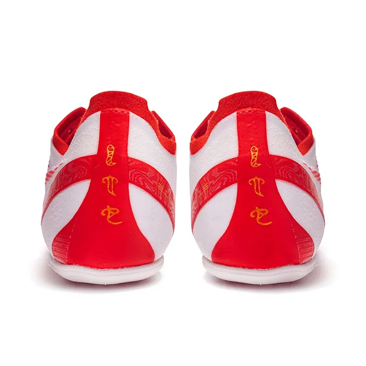VICTORY LIGHT Cushioning Anti-Slip And Wear-Resistant Low-Top Carbon Plate Sprint Running Shoes Unisex White Red-3