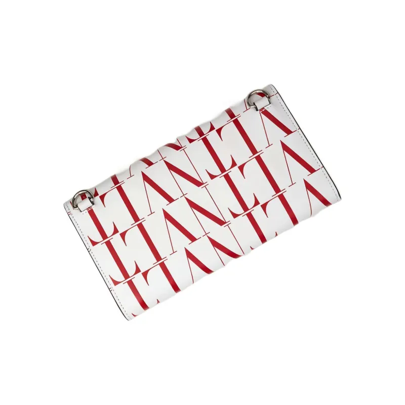 Valentino Genuine Leather Clutch Men's White Red-2