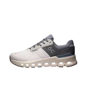 On Cloudrunner 2 Anti Slip Wear Resistant Low Top Running Shoes Men's White Gray