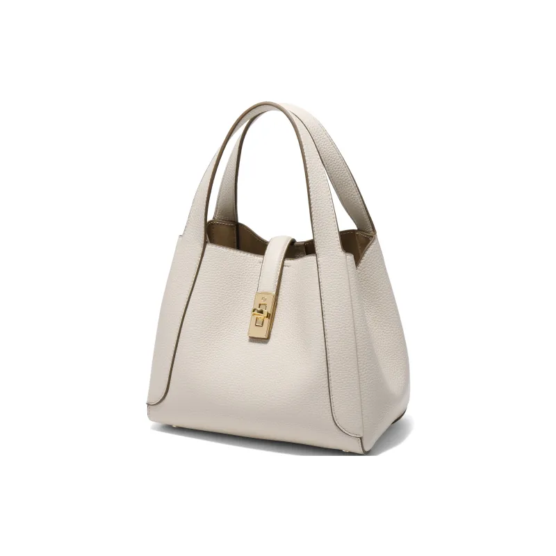 BELLE Artificial Leather Basket Shoulder Bag, Crossbody Bag, Handbag Women's Gray/White-9