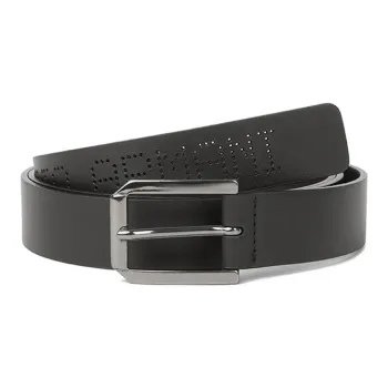 EMPORIO ARMANI Cow Leather Belt Men's Black 3cm