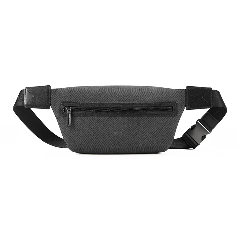 BVP Cow Leather Fanny Pack Men's Black-3