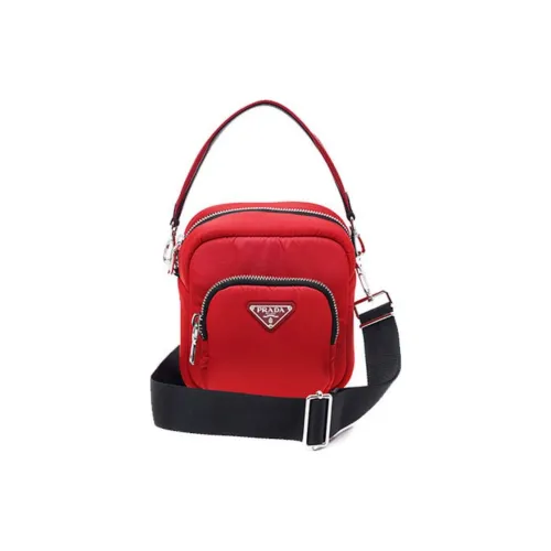 PRADA Nylon Handbags Shoulder Bag Crossbody Bag Women's Red