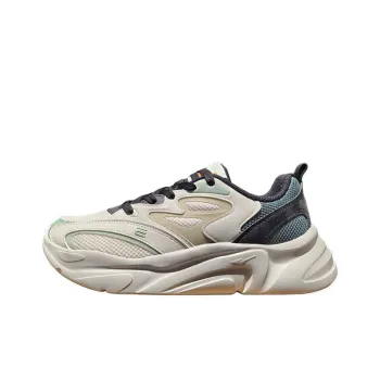 Erke Non slip Wear resistant Shock Absorption Low Top Chunky Sneakers Men's Gray Black