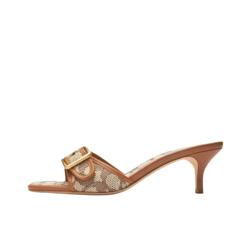 COACH Margot Slide Slippers 5.5cm Women's Cocoa Brown