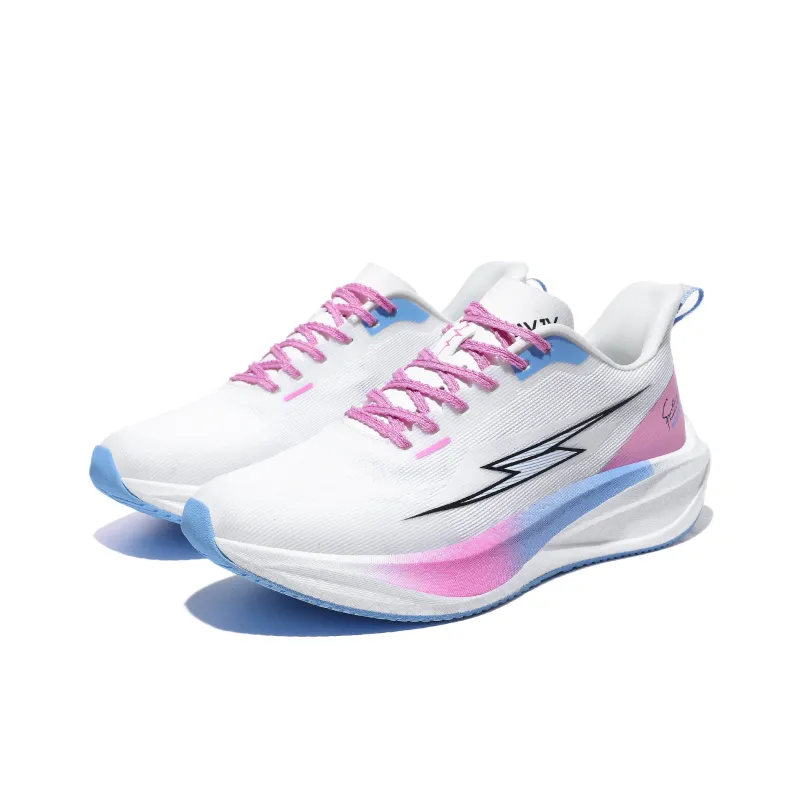 AVJV Cushioning Anti-Slip And Wear-Resistant Low-Top Carbon Plate Casual Running Shoes Unisex White Purple Pink-1