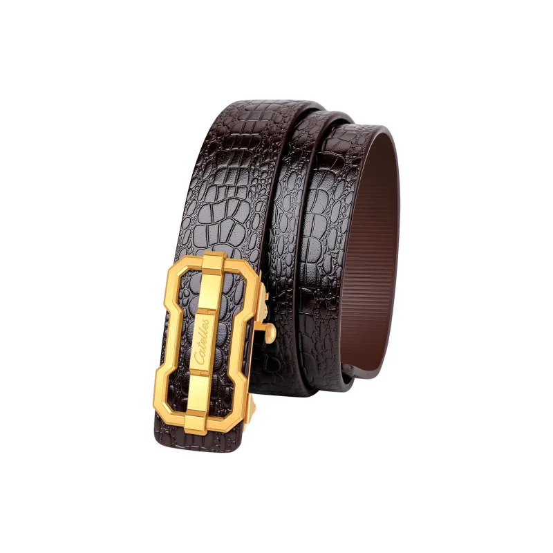 CATELLES Top Grain Cow Leather Leather Belts Men's 3.4cm-9