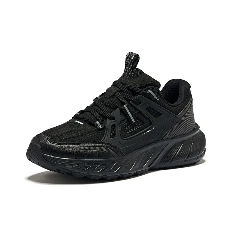 Erke Wilderness Lightweight Cushioning Rebound Low Top Casual Shoes Women's Jet Black-2