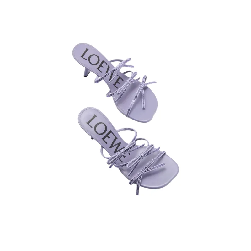 LOEWE Petal Slide Slippers 9cm Women's Purple-3