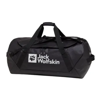 Jack Wolfskin Polyester One Shoulder Crossbody Double Shoulder Travel Bag 100L Unisex Black
