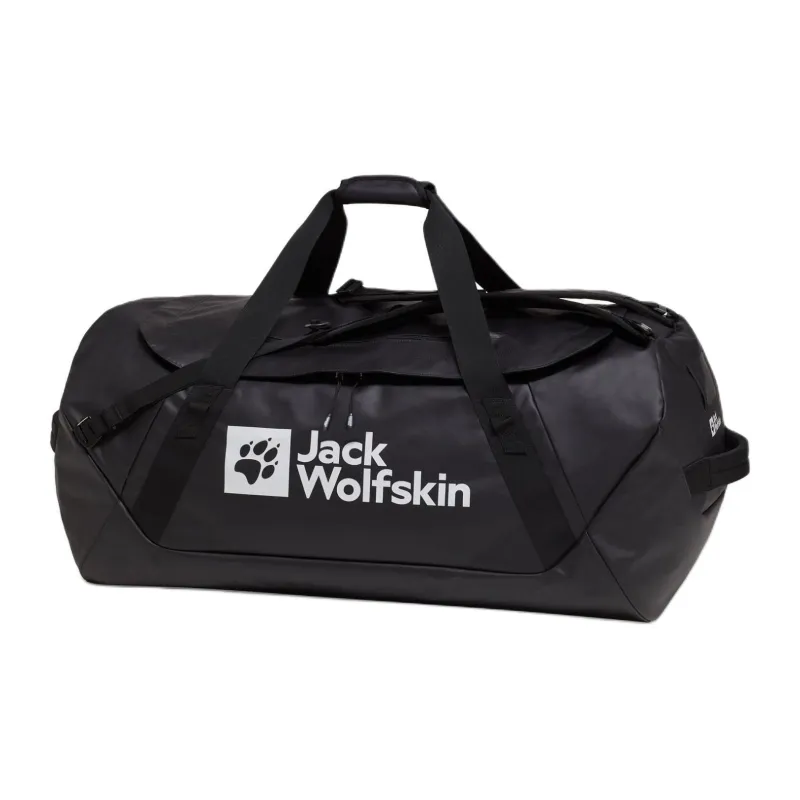 Jack Wolfskin Polyester One Shoulder Crossbody Double Shoulder Travel Bag 100L Unisex Black-0
