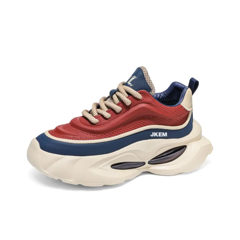 JKEM Cushioned Slip-Resistant Abrasion-Resistant Low-Top Chunky Sneakers Men's-1