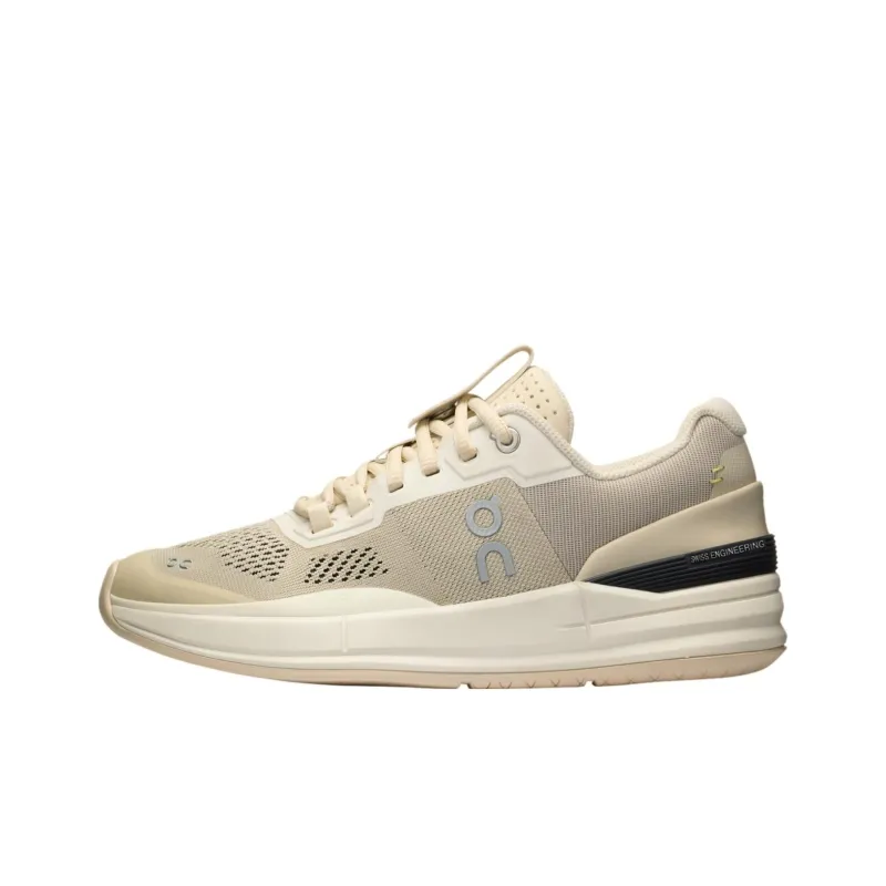 On The Roger Pro Anti Slip Wear Resistant Low Top Tennis Shoes Women's Beige Yellow-0