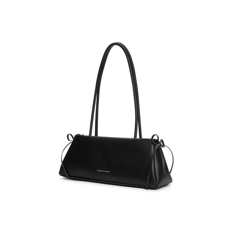 CHARLES&KEITH PU Shoulder Bag Medium Size Women's Light Pink/Noir Black/White/Sea Salt Blue-2