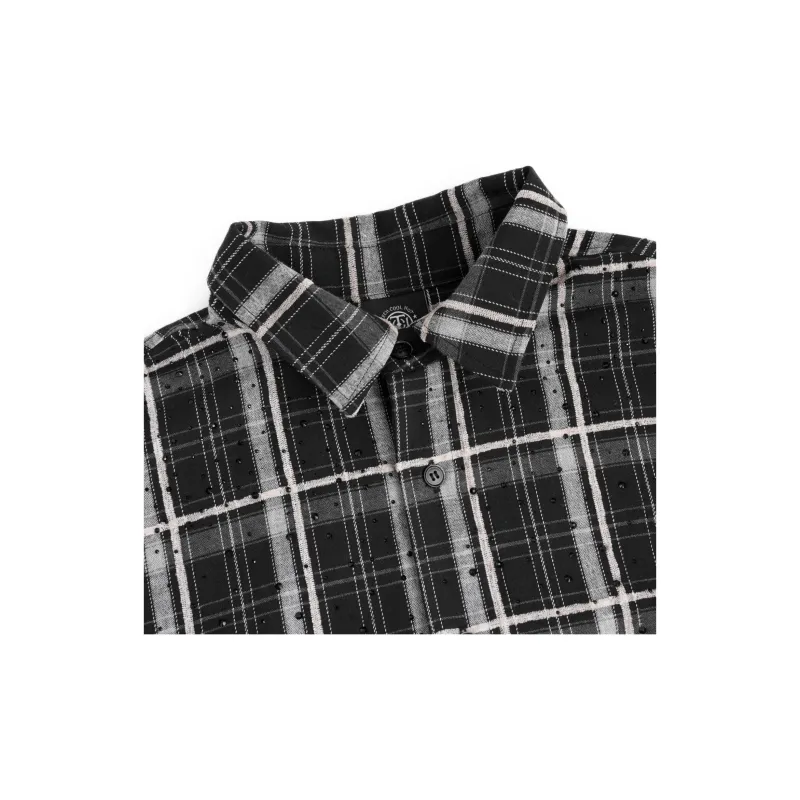 TCH Shirt Unisex Black White Plaid-2