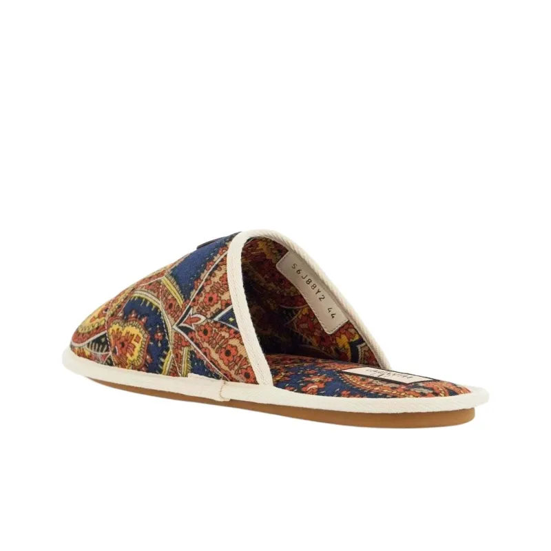 Valentino All Over Patterned Slip On Slides-4