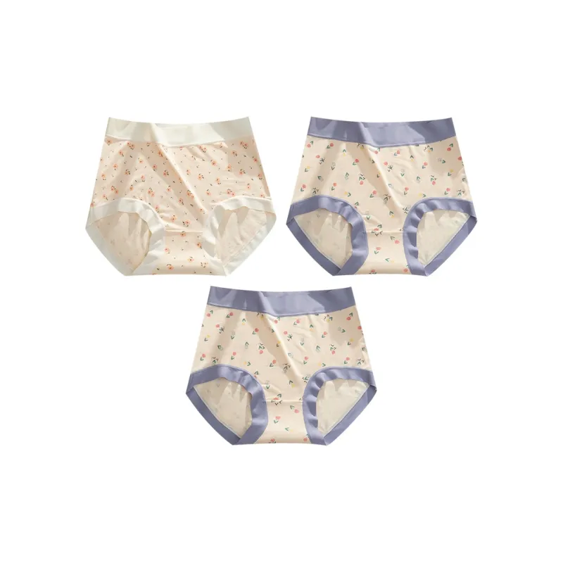 MADALLO Underpants Women's 1 Pack Sky Blue Floral-1