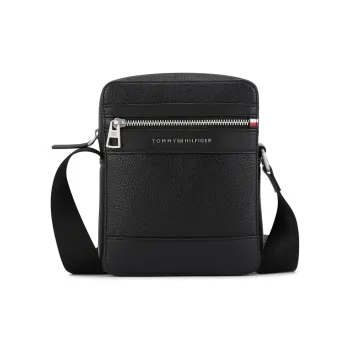 Tommy Hilfiger Artificial Leather Crossbody Bag Medium Size Men's Black