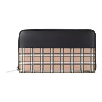 Burberry Cow Leather Wallet Large Size Men's Multicolor