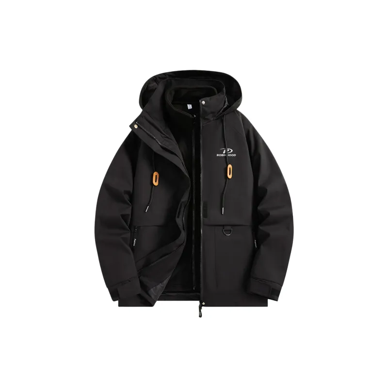 ROBINHOOD Water Resistant Windproof Breathable Warm Water Repellent Windbreaker Jacket Unisex-0