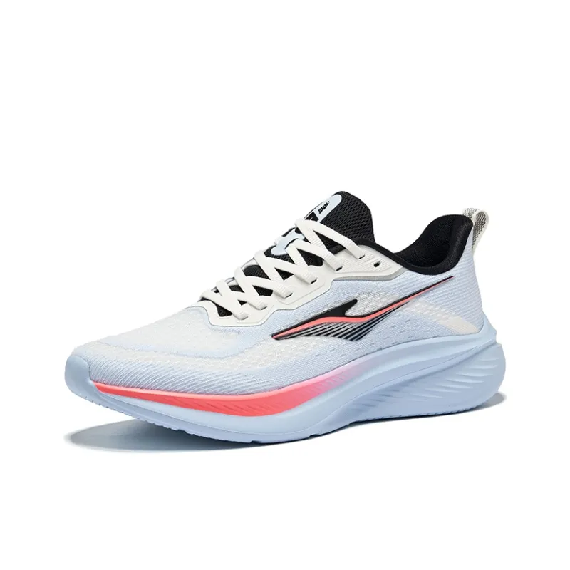 Erke Cushioning Rebound Breathable Low-Top Running Shoes Men's Microcrystal White & Misty Blue-2