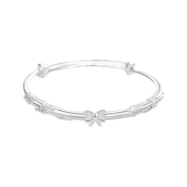 CHINA GOLD S999 Fine Silver Bangles Women's-0