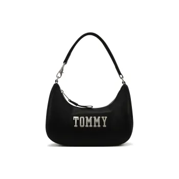 Tommy Hilfiger Artificial Leather Shoulder Bag Medium Size Women's Black