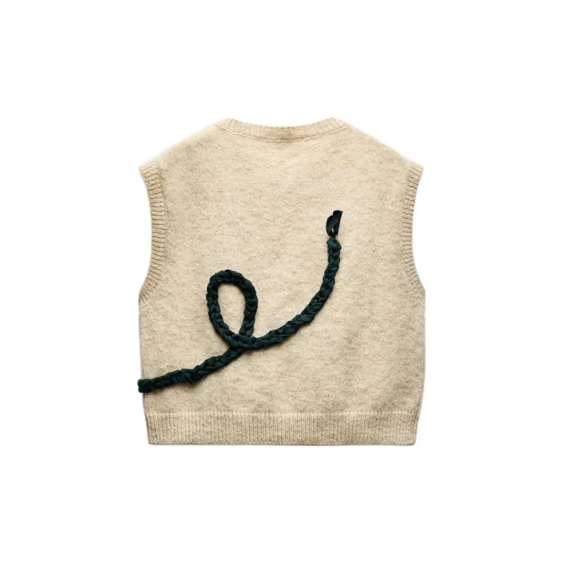 ZARA Tank Tops Women's Nude/Black-1