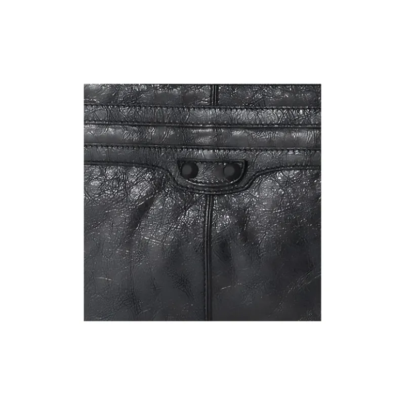 Balenciaga Leather Clutch Unisex Black-1