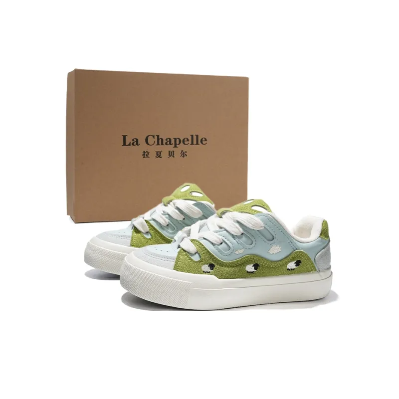 La Chapelle Abrasion Resistant Height Increasing Low Top Skateboard Shoes Women's-0