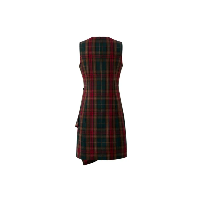 E.land Sleeveless Dress Women's Color Blocking-1