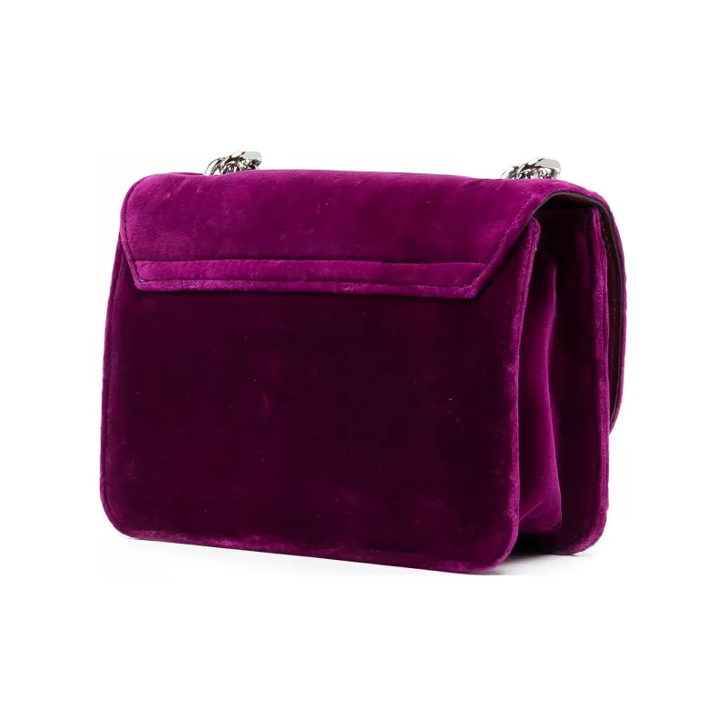 MOSCHINO Cotton Shoulder Bag Crossbody Bag Women's Purple-1
