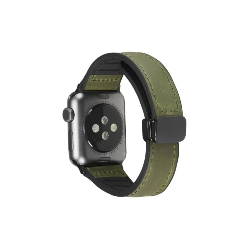 MUZHITIANKONG Apple Compatibility Watch Band 21.5cm Crazy Horse Leather Material-7