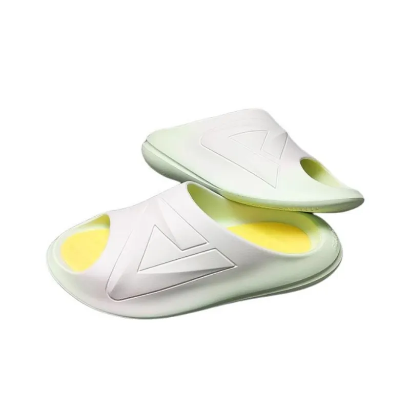 PEAK Very Small Fat Drag Slip-Resistant Abrasion-Resistant Slide Slippers Unisex Green Yellow-2