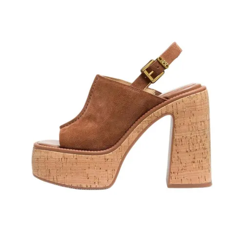 MICHAEL KORS Leia One Strap Sandals 12.7cm Women's Brown