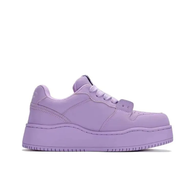 ABCYLM Slip Resistant Cushioning Impact Resistance Abrasion Resistant Low Top Skateboard Shoes Women's Purple-1